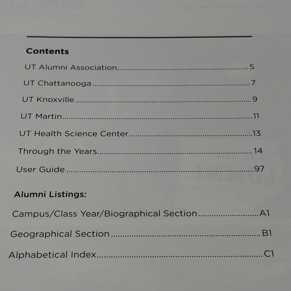 2013 University of Tennessee Alumni Directory HC Knoxville UT Vols Genealogy